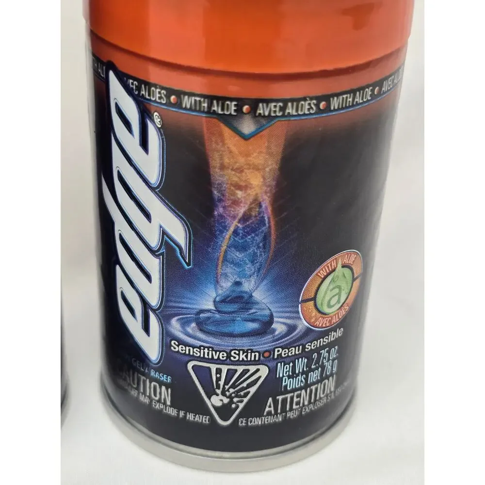 Schick Edge Shave Gel for Sensitive Skin with Aloe 7 oz & 2.75 oz Men's Shaving